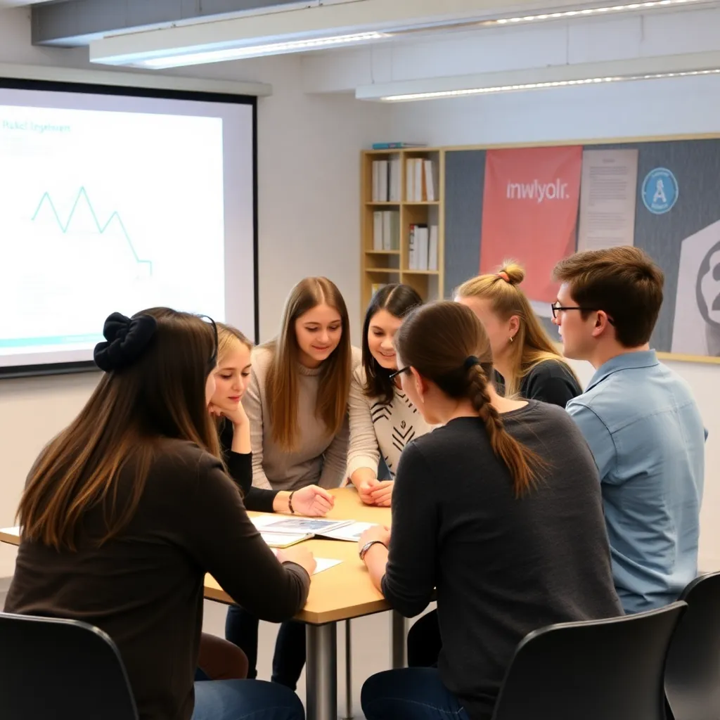 Leerlingen werken met tablets aan probleemoplossende opdrachten